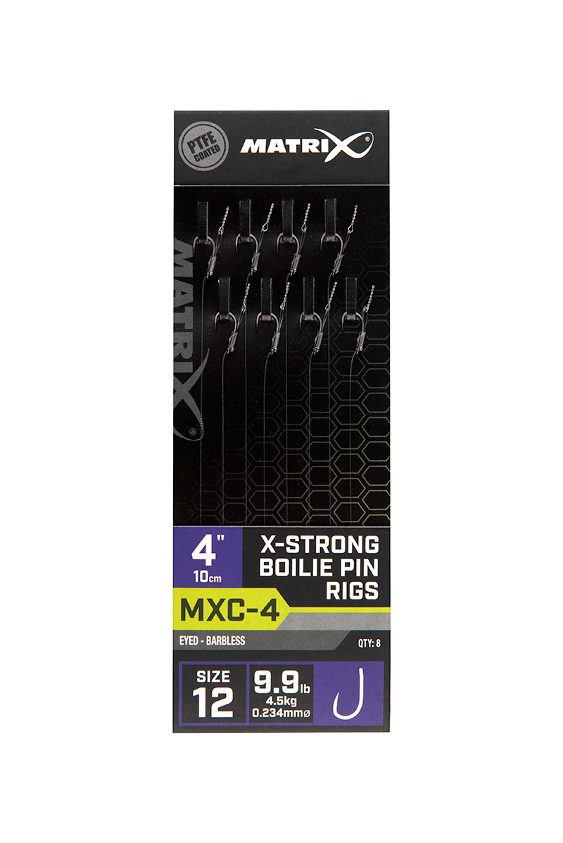 MATRIX MXC-4 X-Strong Boilie Pin Rigs 4"/10cm - Image 2