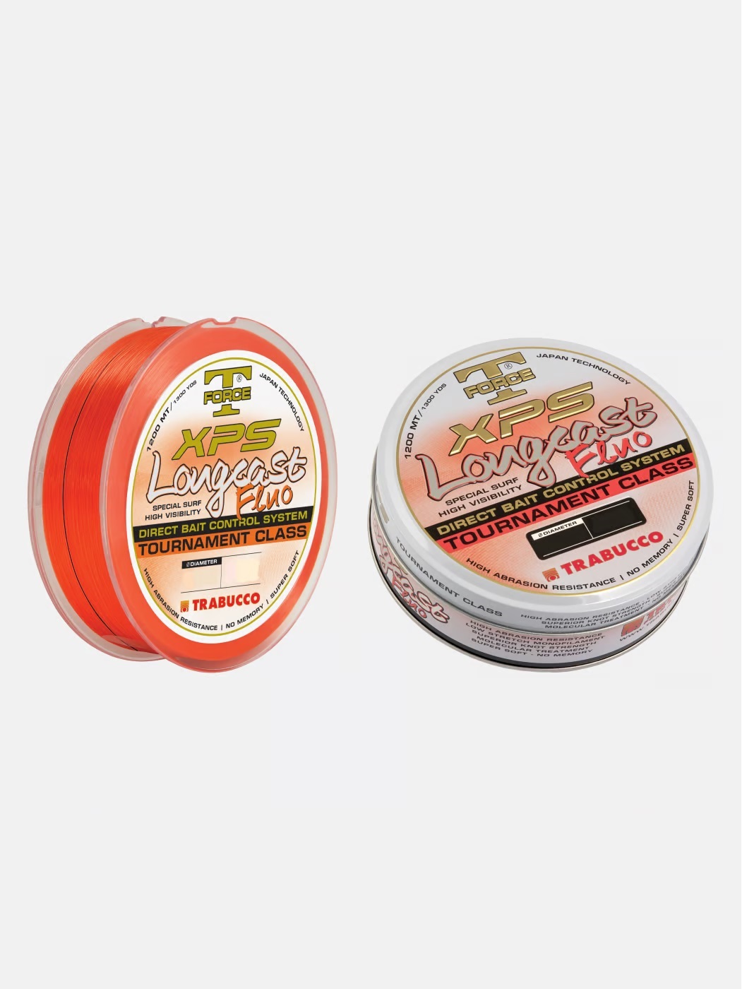 Trabucco LONGCAST FLUO Monofire Surfcasting Fishing Line - 1200m/1300yds (ø0.18-0.40mm)